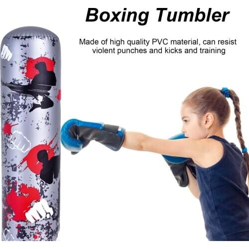 Inflatable Punching Bag Boxing Tumbler Childrens Vertical Boxing Toy Boxing Tumbler Suitable For Families Courtyard Gym