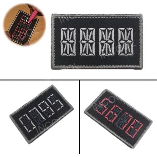 Embroidery Patch Personalized DIY Your Number 0-9/A-Z Hook&Loop Patch Tactical Emblem Badge Appliques Embroidered Badges