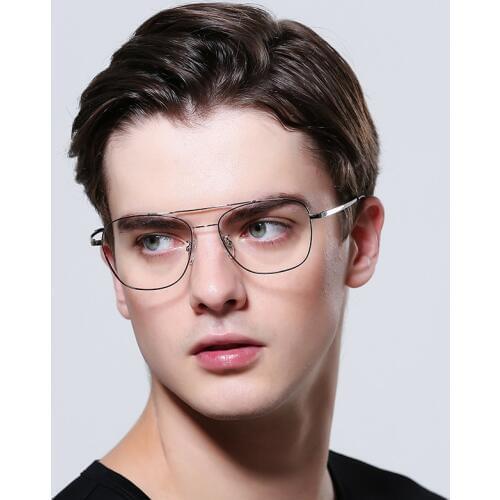FENCHI glasses frame for men designer myopia glasses optical anti blue clean lens matal top bar full frame business student