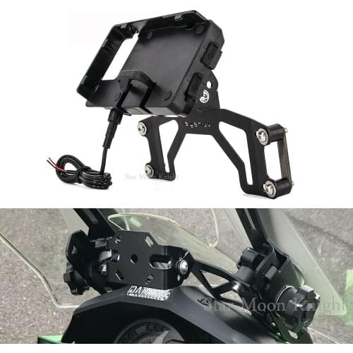 Motorcycle Front Phone Stand Holder Phone GPS Navigaton Plate Bracket for Kawasaki Versys 1000 Versys1000 2019 2020