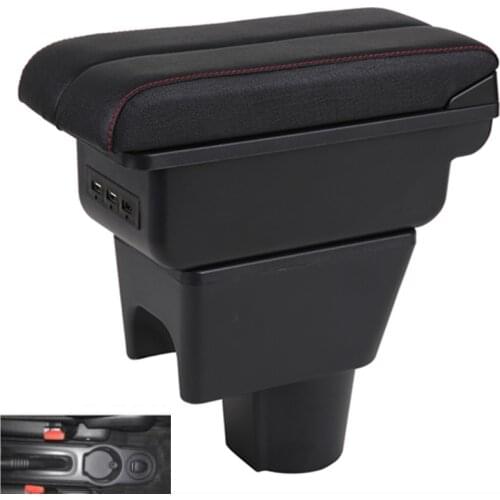 For Renault Duster Armrest box central Store content DUSTER armrest box with cup holder ashtray with USB interface