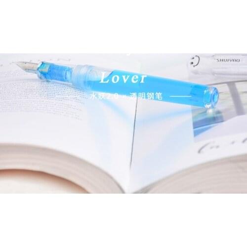 SMILE Transparent Fountain Pen, Dip Pen, with 2 Nibs Option and 1 bottle ink