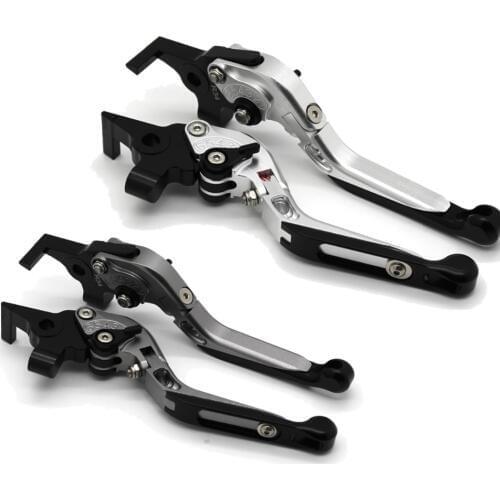 With logo Motorcycle Frame Ornamental Foldable Brake Handle Extendable Clutch Lever For BMW S1000R S1000-R S1000RR S1000-RR