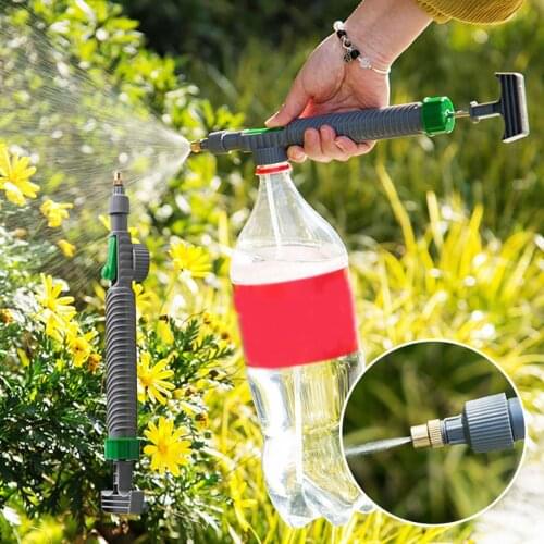 High Pressure Air Pump Manual Sprayer Adjustable Drink Bottle Spray Head Nozzle Garden Watering Tool Portable Pump Sprayer