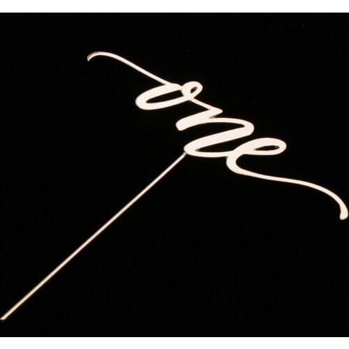 Golden Crystal ONE Cake Topper 1st First Birthday Cake Topper Birthday Decor Party Christmas Decor