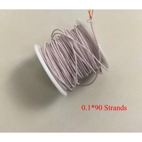 0.1mm*90 Strands Polyurethane Enameled Copper Wire Multi-strand Litz wire Yarn wrap wire, Length about 20 meters/lot