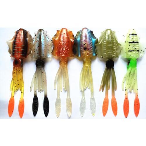 10PCS Squid Fishing Lure 20g 150mm Luminous Squid Jig Deep Sea Fishing Lures Octopus Bait Trolling Wobbler Bait