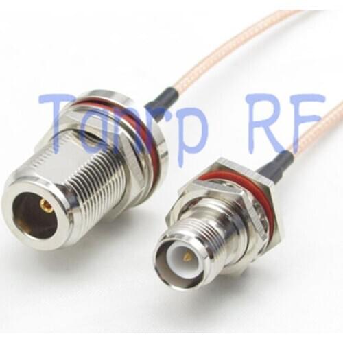 15CM Pigtail coaxial jumper cable RG316 extension cord 6inch N female waterproof to RP TNC female jack RF adapter connector