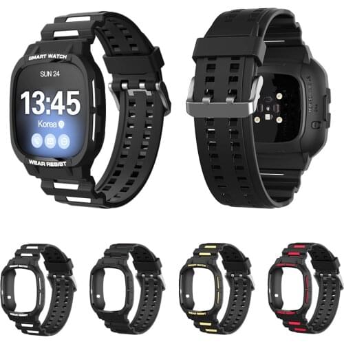 2 in 1 TPU Case Strap for Fitbit Versa 3 Smart Watch Band Replacement Silicone Sport Watch Strap for Fitbit Versa 3