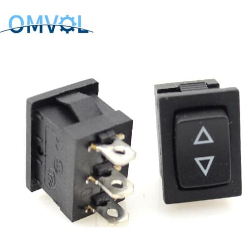 5pcs momentary rocker switch 3 flat pins,mom on - off - mom on