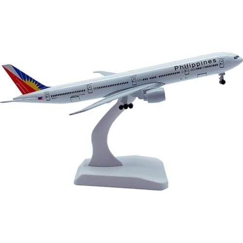 Philippine Airlines Aircraft Model Boeing 777 with Landing Gear B777 Alloy Plane 20cm Children Kids Gift Collection Decoration
