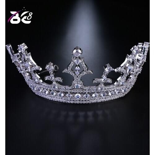 Be 8 Big Tiaras and Crown for Bridal AAA CZ Pave Engagement Headband Hair Accessories for Party Gifts coroa de noiva H142