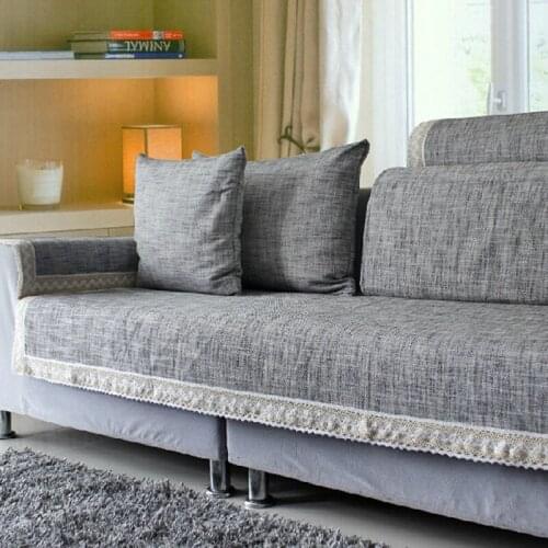 1 Piece Cotton/Polyester Sofa Cover Striped Print European Style Soft Slipcover Resistant Seat Couch Cover For Living Room Decor