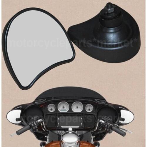 Black Motorcycle Rearview Fairing Mount Mirrors Fits For Harley Touring Electra Street Tri Glide FLHX FLHT FLHTKSE 2014-Later