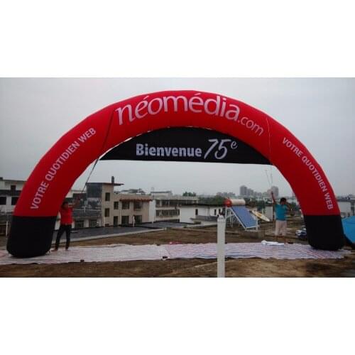 Custom giant round inflatable arch with logo for advertising with different banner in sport event