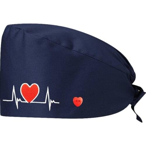 Unisex Scrubs Work Hats Beauty Salon Work Caps Solid color Caring Hats Cute Cotton Elastic Scrubs Caps Pet Hats Accessories