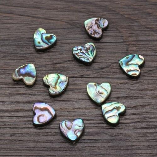 2pcs Fine Heart Shape Shell Bead Accessories Natural Abalone Shell Loose Beads for Making DIY Jewelry Necklace Bracelet 20x20mm