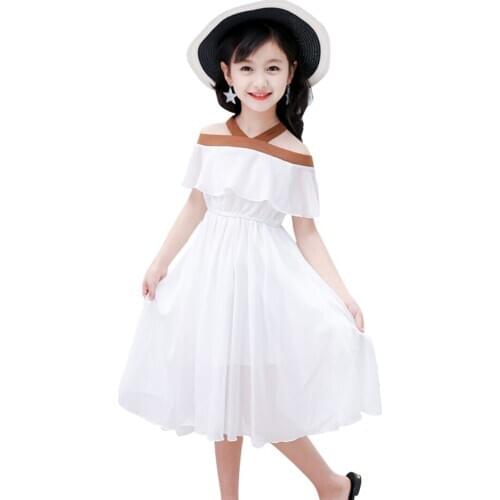 Teenage Girl Summer Dresses Patchwork Dress For Girl Casual Style Children Dresses Summer Costume For Girls