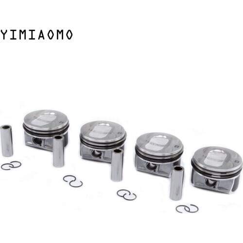 77.01MM 76.51+0.5MM Pistons & Piston Rings Set 19MM 03C 107 065 BF For VW Tiguan CC Passat GTI Golf Plus Eos Audi A1 Skoda Seat