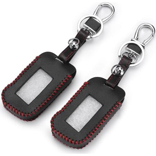 NEW NEW A93 Leather Hand Sewn Remote Controller Cover Case For StarLine A93 A63 A39 A36 Two Way Car Alarm LCD Transmitter Remote