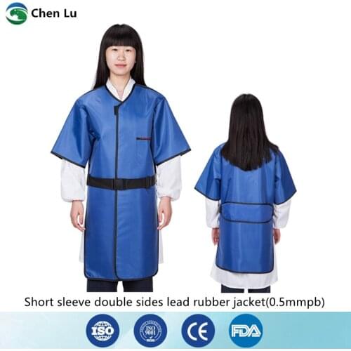 Genuine ionizing radiation protective 0.5mmpb lead clothing x-ray gamma ray protection short sleeve double sides jacket