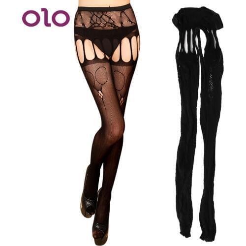 OLO Sex Lingerie Thigh-highs Garters Open Crotch Fishnet Stockings Exotic Apparel Adult Products Erotic Socks