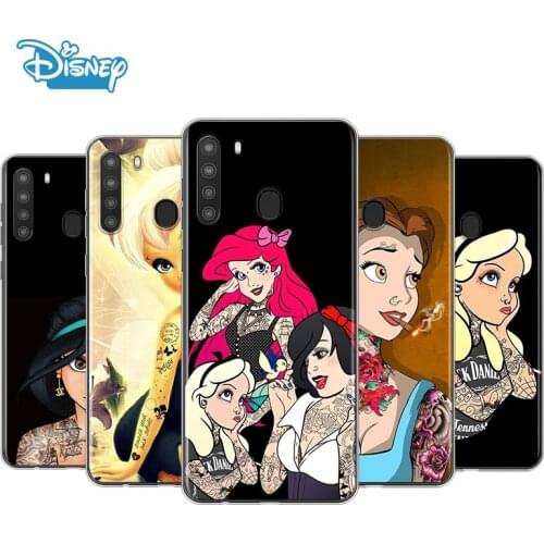 Disney Princess Tattoo For Samsung A90 A80 A70 A70S A60 A50 A40S A30 A20 A10S A10E A10 A2 Core Transparent Phone Case