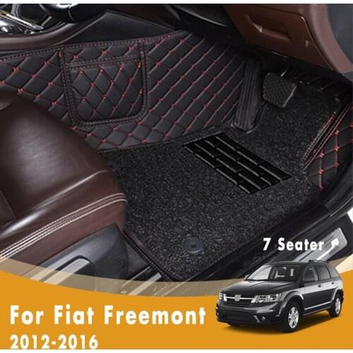 RHD Luxury Rugs For Fiat Freemont 2016 2015 2014 2013 2012 (7 Seats) Double Layer Wire Loop Custom Automobile Car Floor Mats