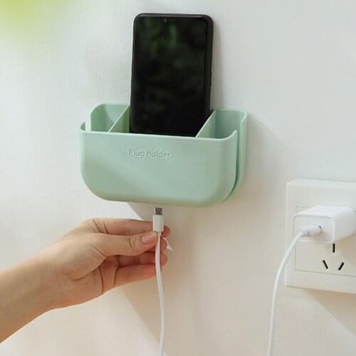 3 Cell Wall Mounted Organizer Storage Box Remote Control Storage Case Mobile Phone Plug Holder Stand Container Rack Stand Home