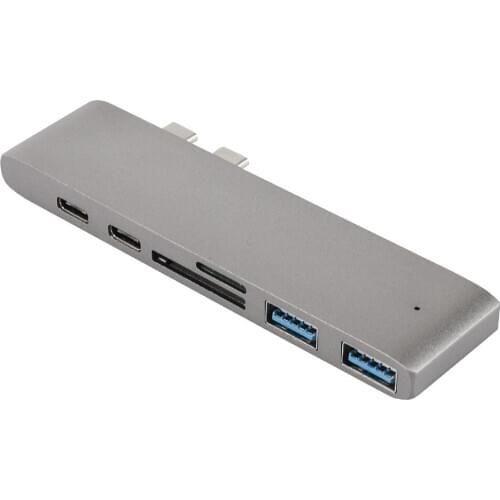 Type-C To HDMI+USB3.0 X2 HUB +PD+SD/TF