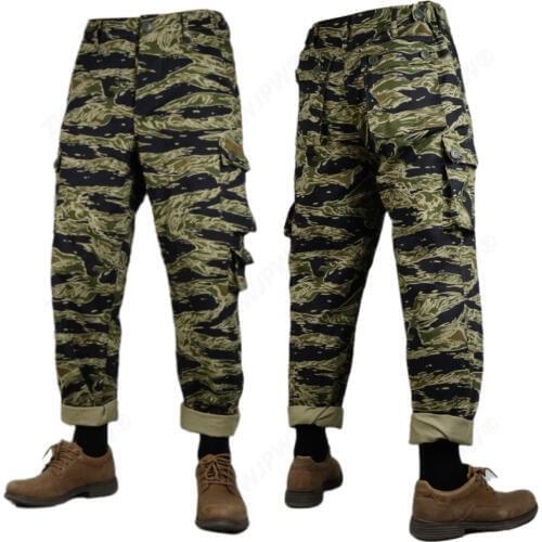 WW2 Vietnam war U.S. Army tiger pattern tiger spot camouflage TCU pants twill