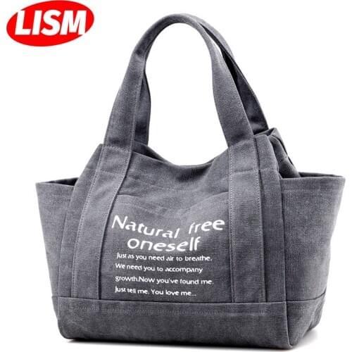 Large-capacity Leisure Wild shoulder handbags 2019 Female Fashion Handbag wearable ladies canvas bag mother bag casual