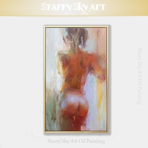 Artist Handmade High Quality Impressionist Lady Figure Oil Painting on Canvas Sexy Nude Lady Figure Painting for Wall Decoration