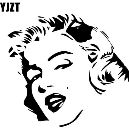YJZT 16CM*14.7CM MARILYN MONROE Car Decal Vinyl Car Window Stickers Car Styling Accessories Black/Silver C31-0389