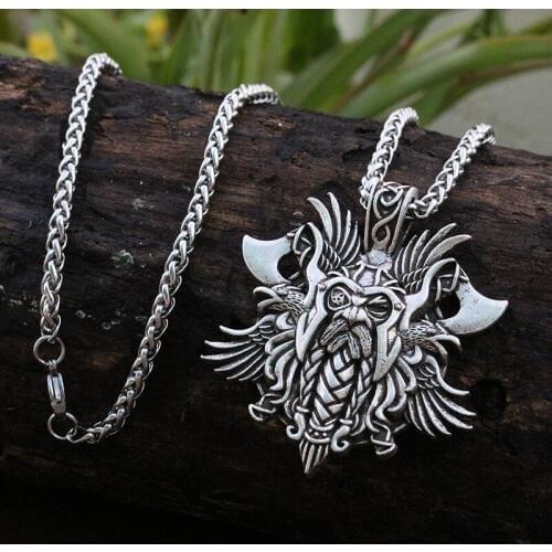 1pcs viking Odin by Helena Rosova necklace pendant Heathen men pendant norse jewelry viking cross raven pendant