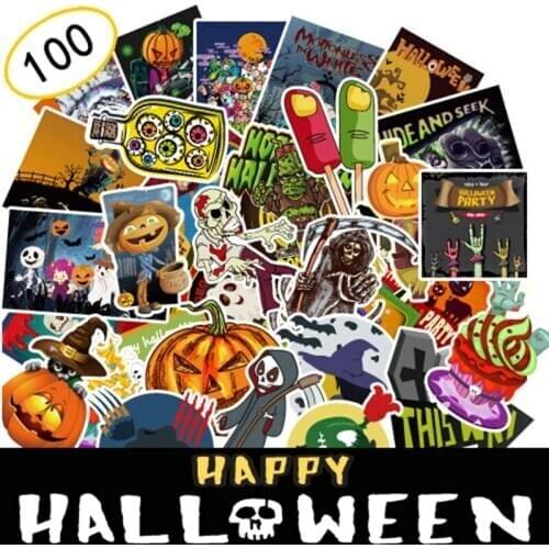 100pcs Christmas stickers Pack Notebook Laptop Skateboard Luggage SGraffiti Sticker Waterproof Label Index Sticker Cute Statione