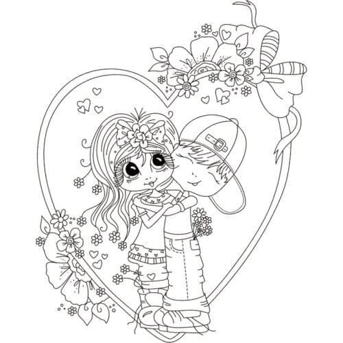 10x8 Couple in love Transparent Clear Silicone Stamp Seal for DIY scrapbooking photo album Decorative clear stamp