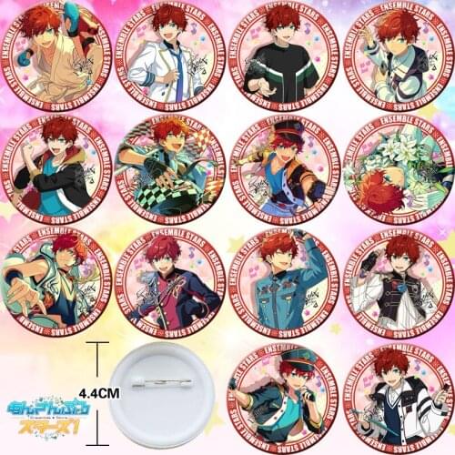14pcs Ensemble Stars Amagi Hiiro 44mm Bedge Figure Badge Button Brooch Pin Souvenir Anime Cosplay Gift 8738