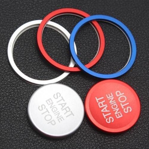 2PCS Aluminum Car Styling Engine Start Stop Button Ring Cover Trim For VW Jetta MK7 Passat B8 CC Touran Magotan