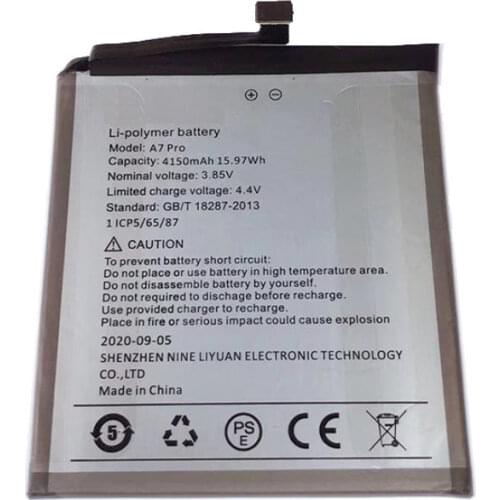 5pcs /lot 4150mAh 15.97Wh A7 Pro Mobile Phone Replacement Battery For UMI Umidigi A7 Pro A7Pro phone Batteries