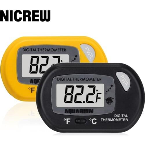 NICREW Aquarium Thermometer Digital LCD Screen Sensor Wired Fish Tank Accessories Fish Tank Thermometer For Aquarium Accessories