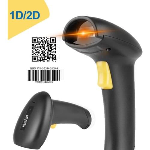Holyhah A30D Wireless Wired 2D Barcode Scanner And A3D 1D 2D QR Bar Code Reader for Inventory POS Terminal