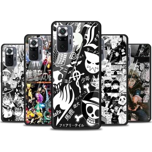 Hot Anime Comic Hero Tempered Glass Cover For Xiaomi Redmi Note 10 10S 9 9T 9S 8T 8 9A 9C 8A 7 Pro Max Phone Case