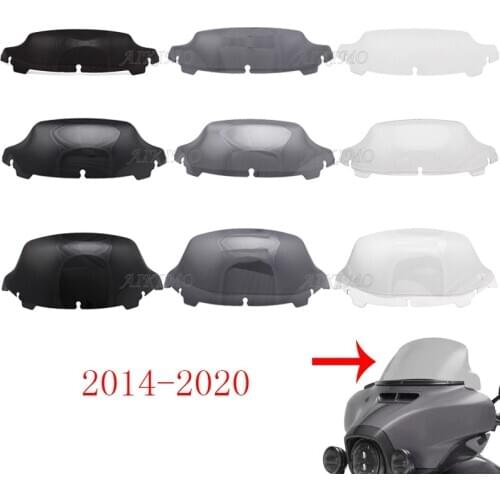 Clear/ Smoke /Black 4.5" 7" 10.5" Wave Windshield Fits For Harley Touring FLHT FLHX 2014-up 2015 2016 2017 2018