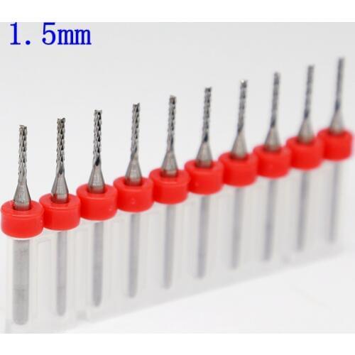 1.5mm 2.0mm PCB Milling Cutter 10PCS Tungsten Carbide Metal Strawberry CNC Router Woodworking Cutting Tools CNC Accessories