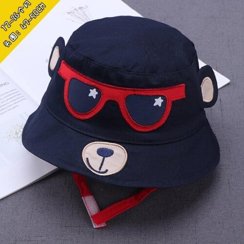 Baby Boys Girls Hats Bucket Hats Caps Baby Accessories Spring Toddler Kids Cartoon Cotton Printed Reversible Sun Headwear 2021