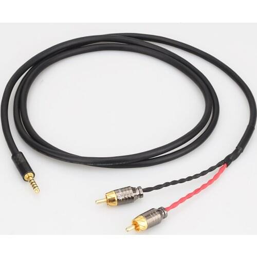HIFI 4.4mm to 2 RCA Audio Cable 1 tp 2 splitter HIFI cable For SONY NW-WM1Z/A WM1A/1Z PHA-1A/2A Z1R 4.4mm Upgrade Cable