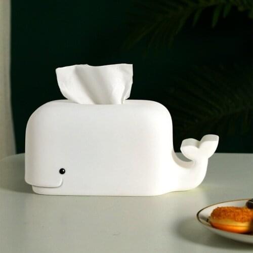 Creative Whale Silicone Tissue Box Desktop Mobile Phone Stand Cute Cartoon Living Room Bedroom Anti-fall Household Pumping Box