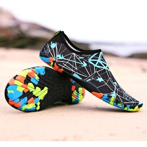 New Lovers Breathable Men Luxury Sneakers Stretch Fabric Quick Dry Swimming Slippers Star Printing Dive Shoes Male Zapatos Playa