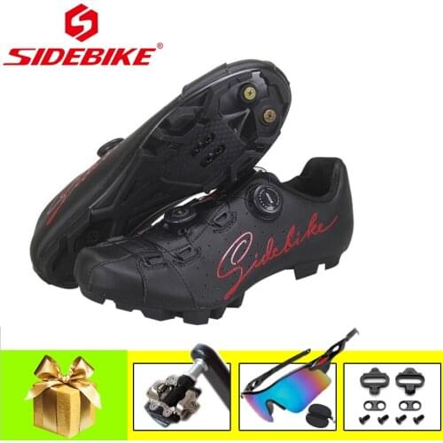 SIDEBIKE Men Cycling Sneakers Self-locking Breathable Sapatilha Ciclismo Mtb SPD Pedals Outdoor Superstar Racing Bicycle Shoes